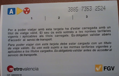 billete del metro de Valencia Kukuxumusu 2011