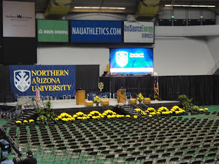 The stage right before the graduation ceremony