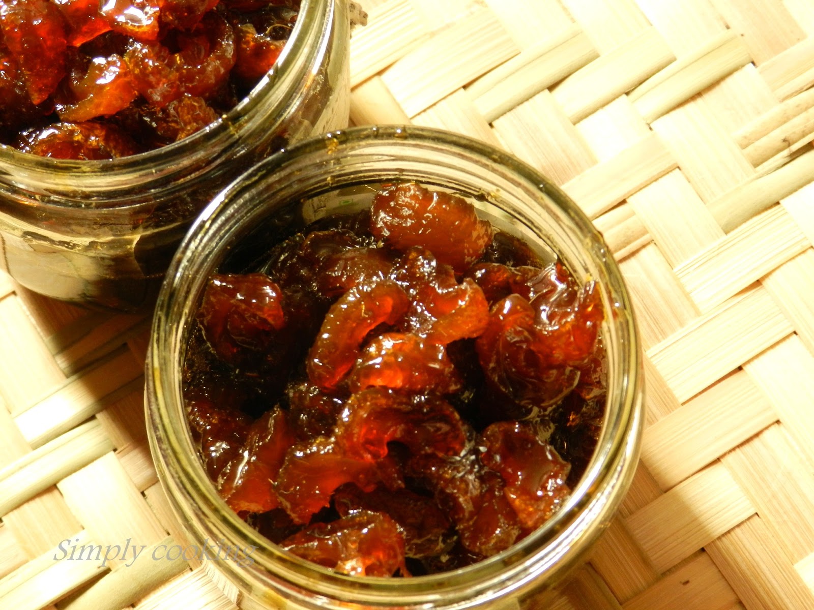 Simply cooking kitchen Jaggery amla ( amla caramelized in jaggery syrup)