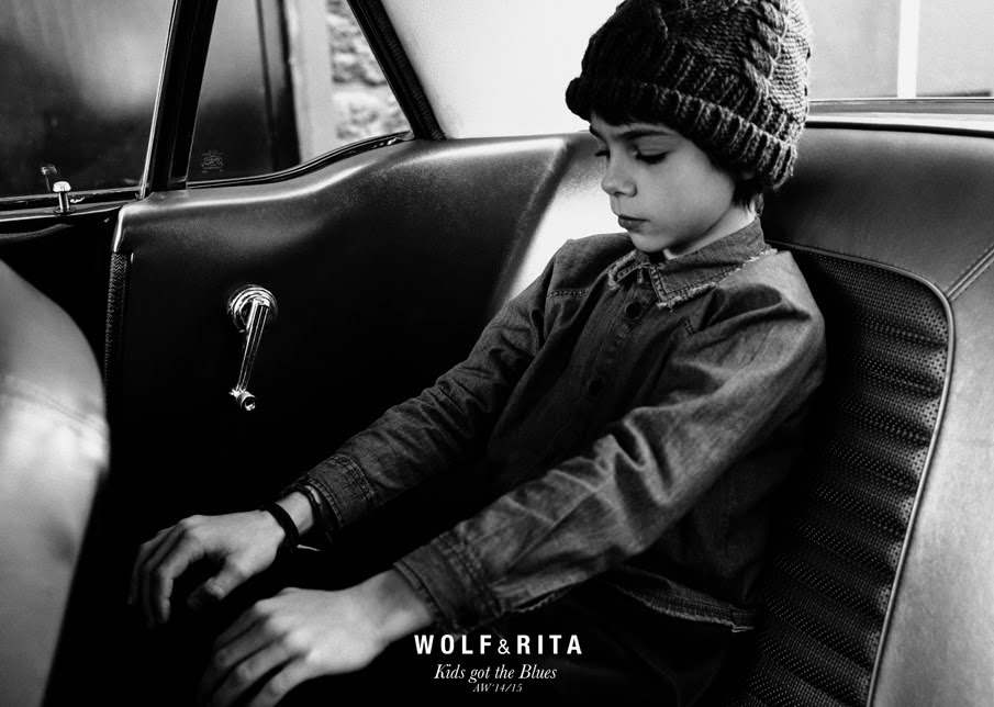 Wolf & Rita AW14/15 Cool washed denim shirt with ripped collar by Wolf & Rita for Autumn-Winter 2014/15 kids fashion collection