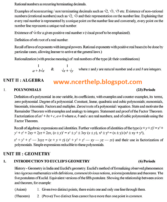 cbse syllabus for class 9 maths sa1 and sa2 NCERT Solutions, CBSE