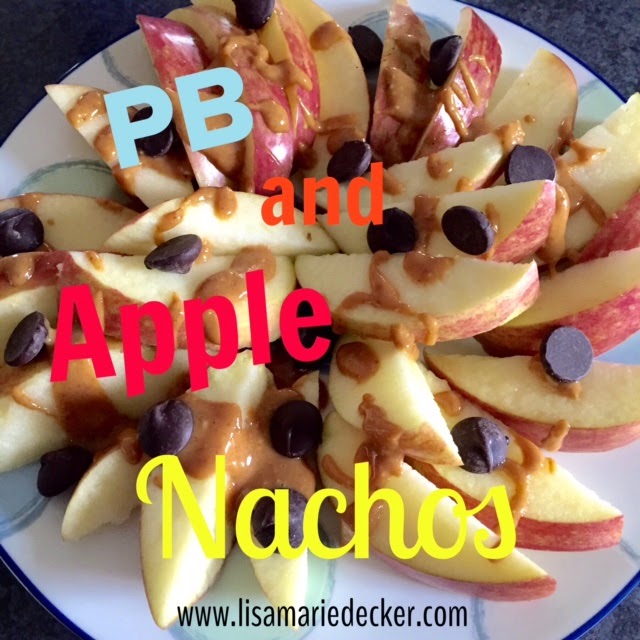 Peanut Butter and Apple Nachos, Kid Friendly Snacks, 21 Day Fix Approved Snack