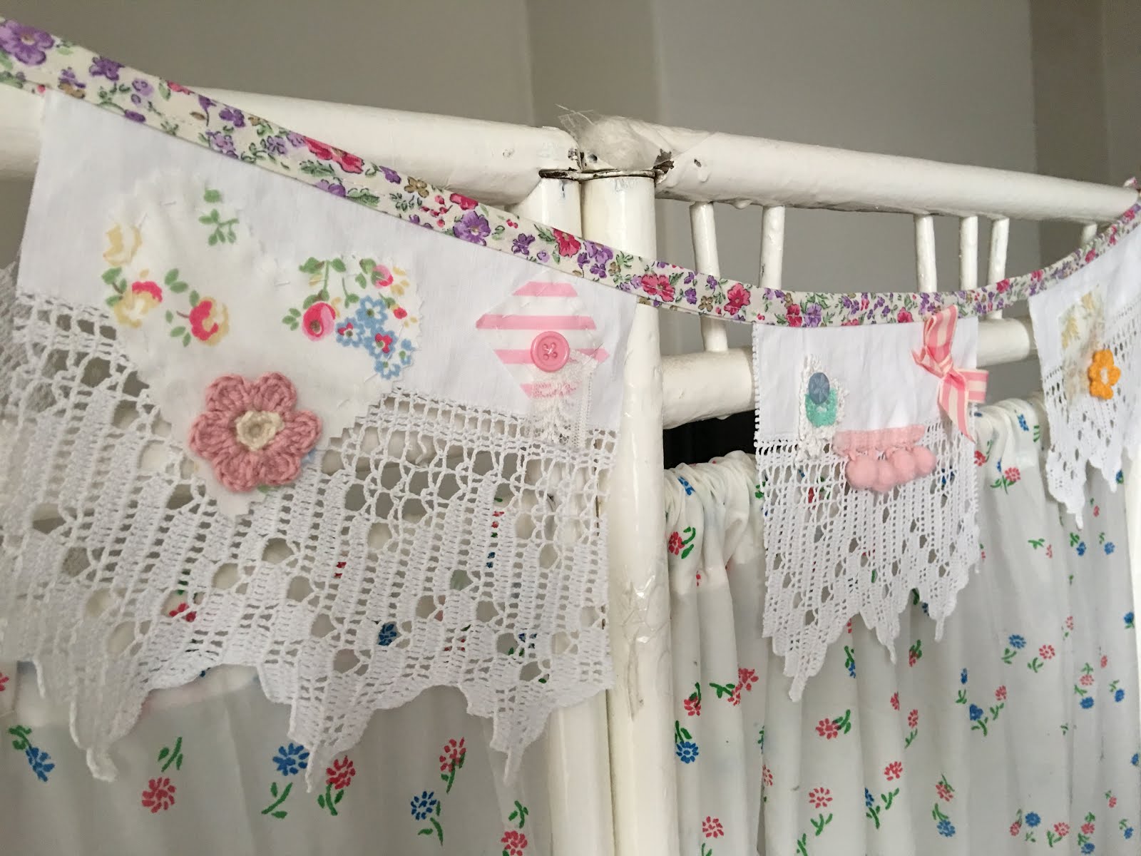 Vintage lace bunting