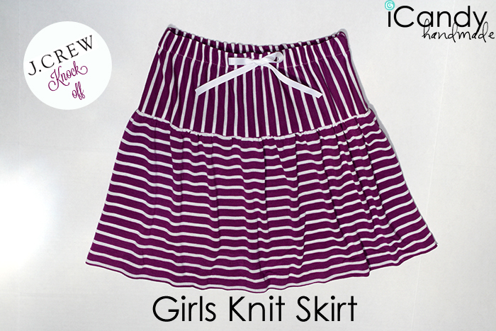J Crew Knock-off: Girls Knit Skirt - iCandy handmade