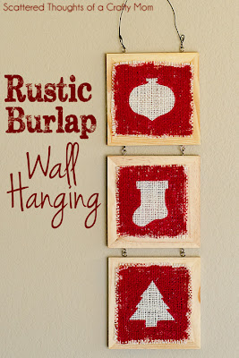  rustic burlap wall hanging