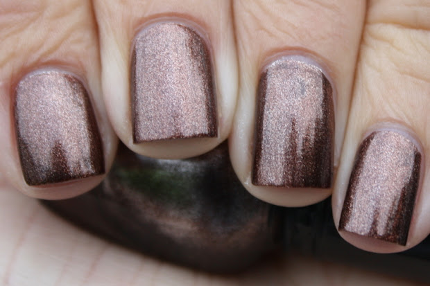 grape fizz nails metallic brown