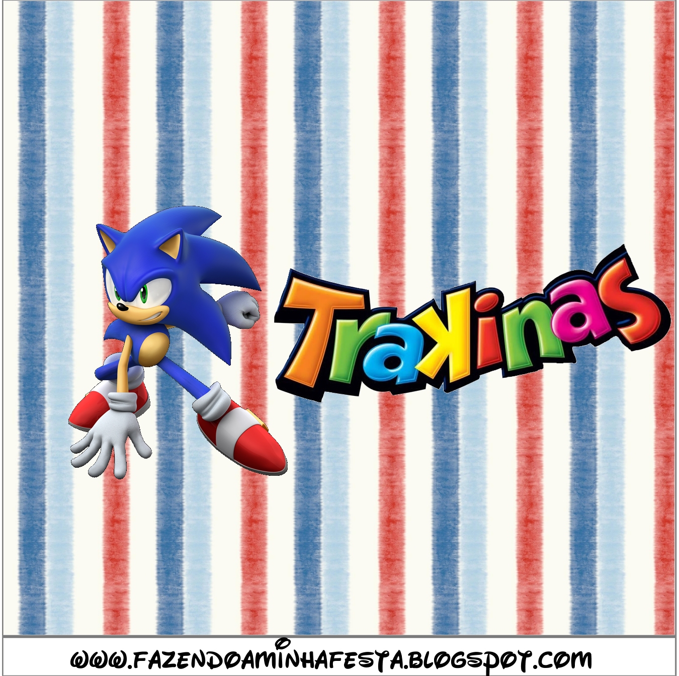 Capa Livrinho para Colorir Sonic - Fazendo a Nossa Festa