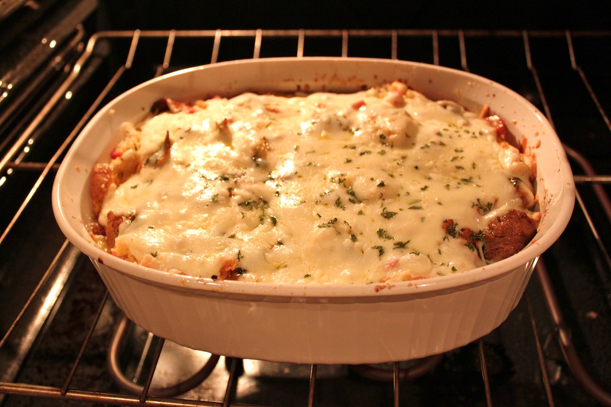 Ziti, Sausage, and Peppers, Baked with Mozzarella Casserole What's