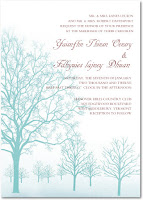 branch winter wedding invitations