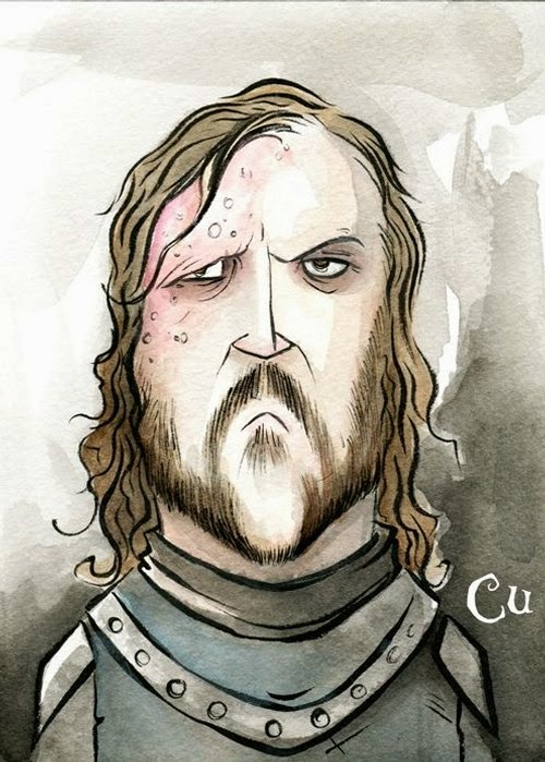 07-Game-of-Thrones-The-Hound-Chris-Uminga-Game-of-Thrones-Watercolours-www-designstack-co