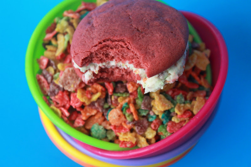 Annie's City Kitchen Pink Velvet Fruity Pebble Whoopie Pies