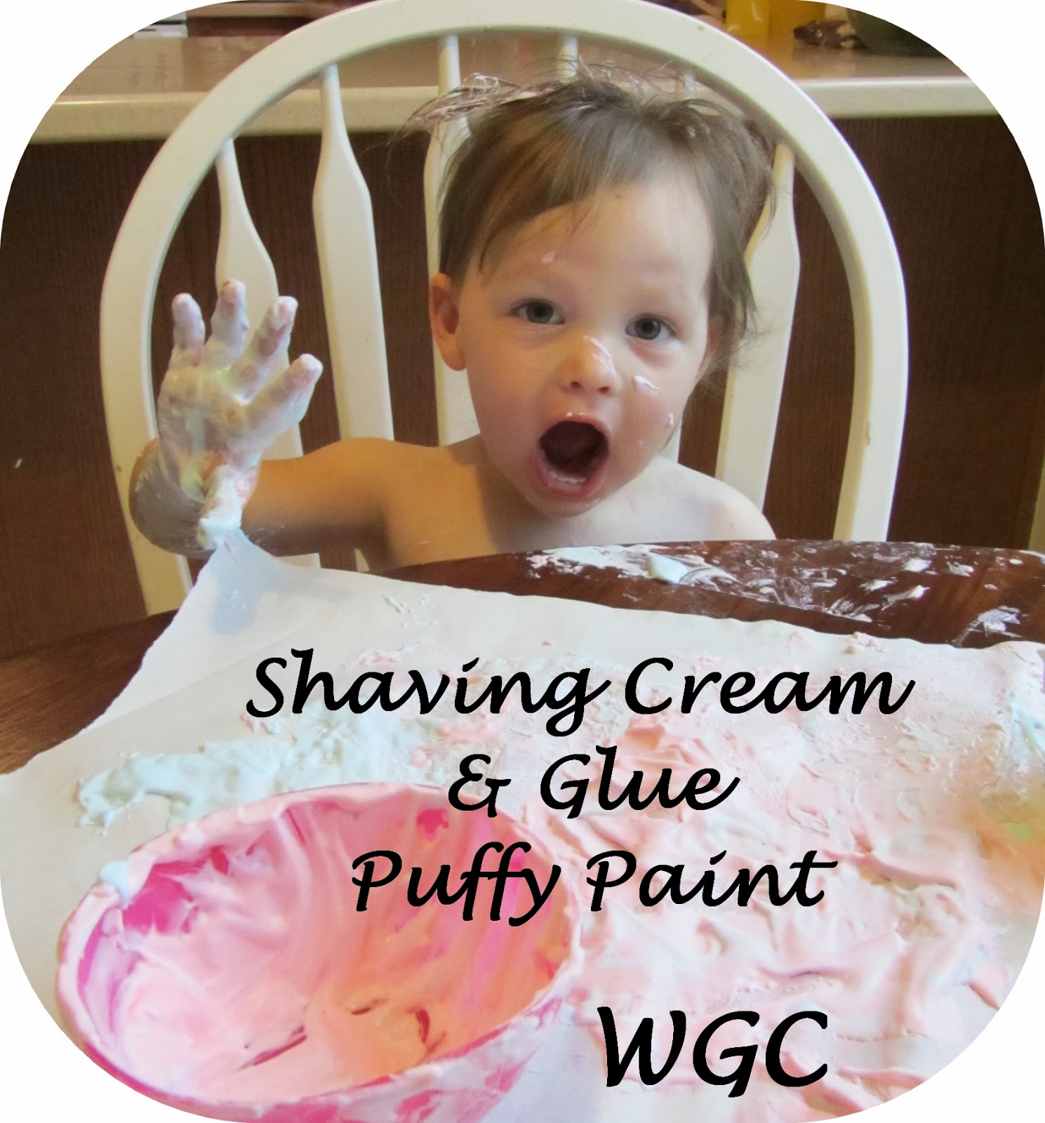 Wayward Girls' Crafts Shaving Cream and Glue Finger Paint