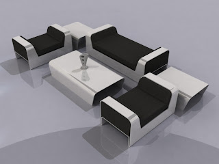 modern black & white furniture