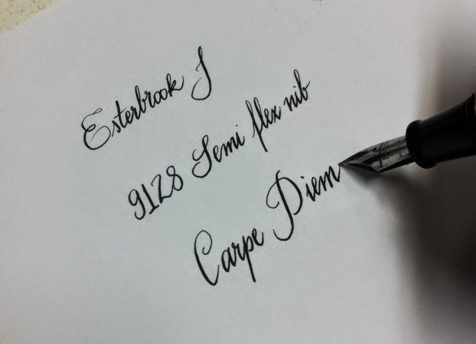 Esterbrook J with 9128 semi flex nib - Copperplate handwriting - Carpe Diem