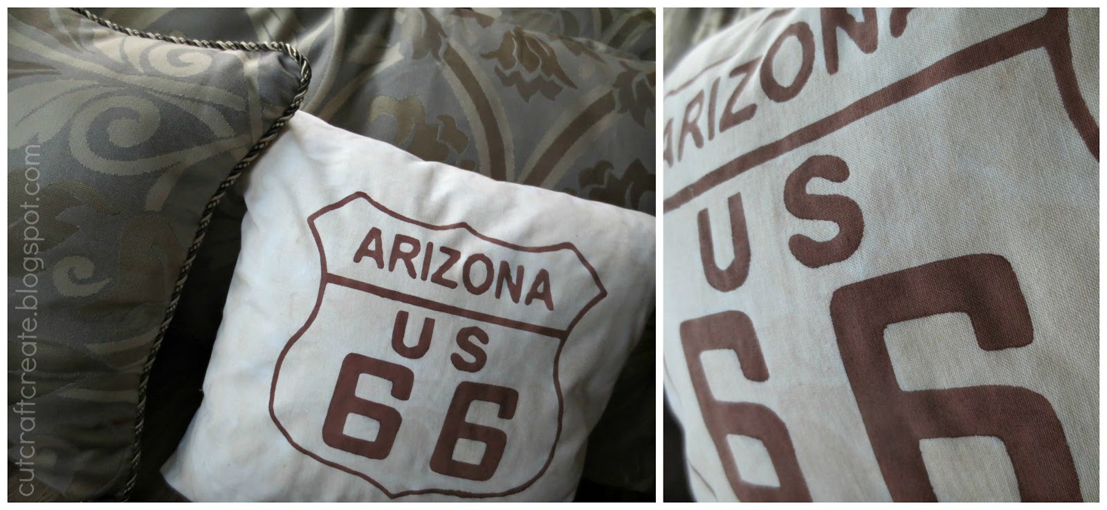 Cut, Craft, Create Route 66 Pillows