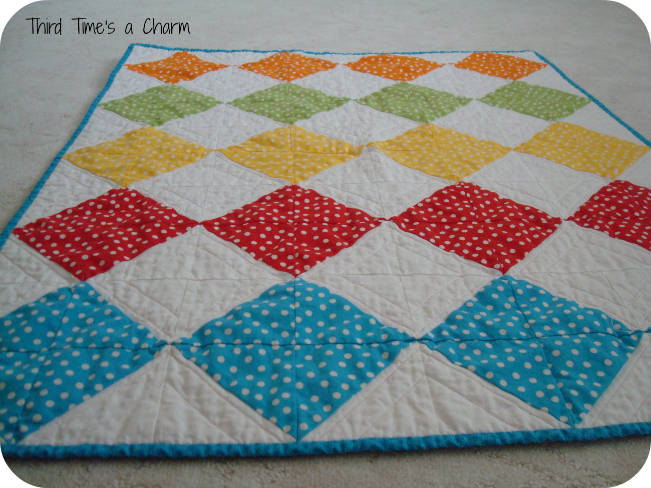 Third Time's a Charm Diamond Quilt