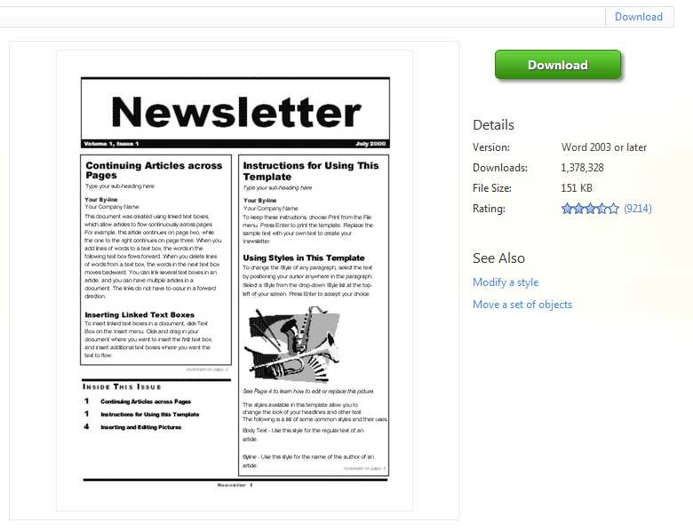 newspaper template microsoft publisher
