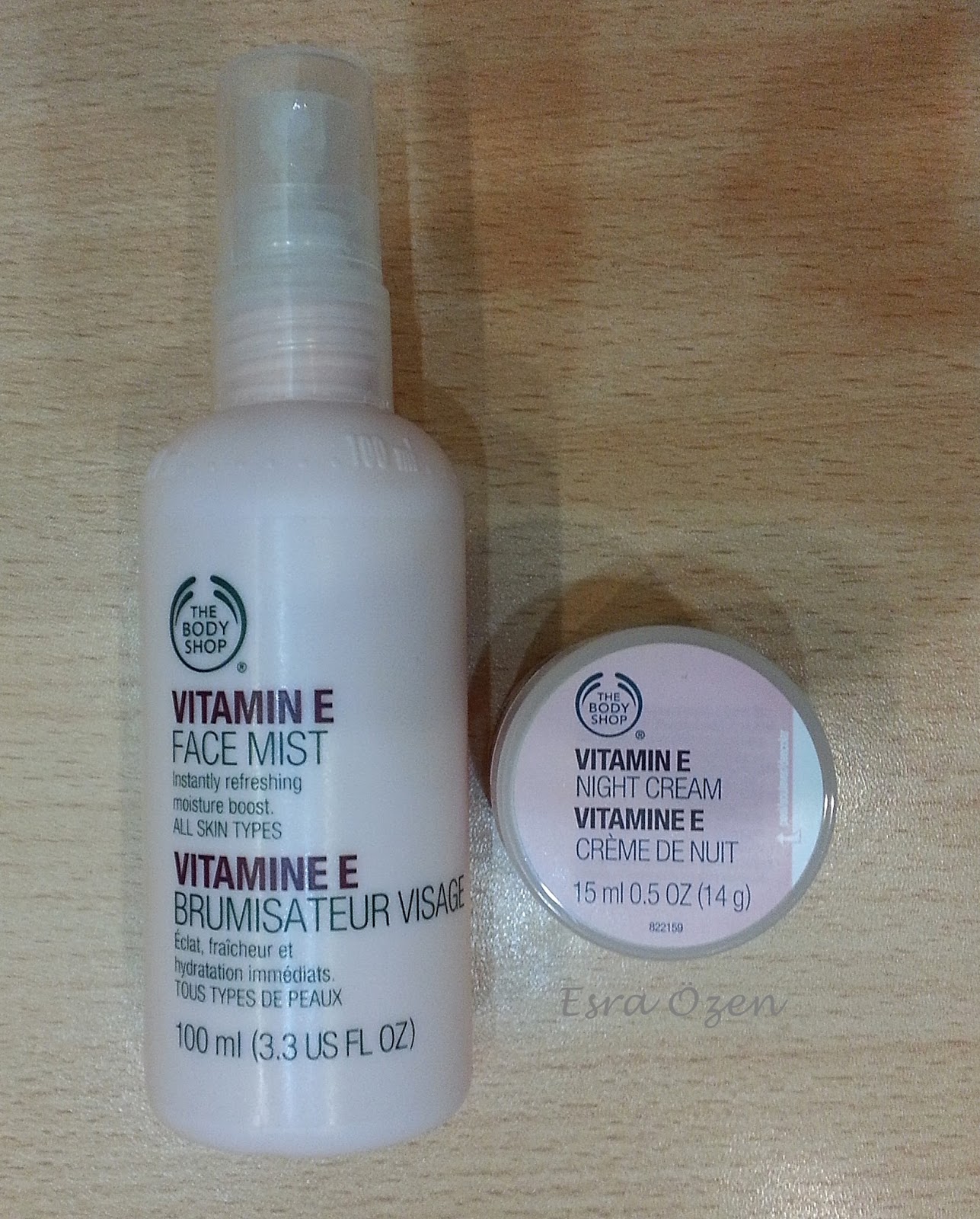 Esra Özen The Body Shop Vitamin E Face Mist & Night Cream