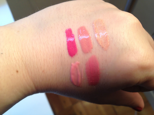 Swatches of lip products Swatches of lip products