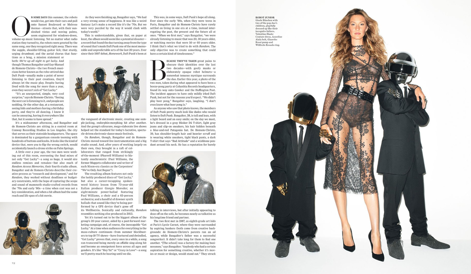 gisele bundchen and daft punk for the wall street journal november 2013
