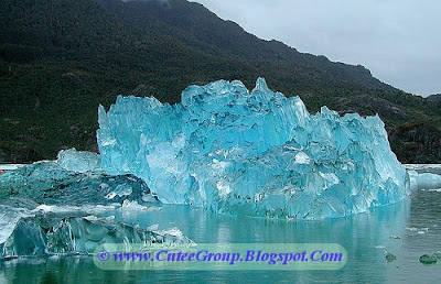 A stunning Iceberg washed up on the coast of Alaska