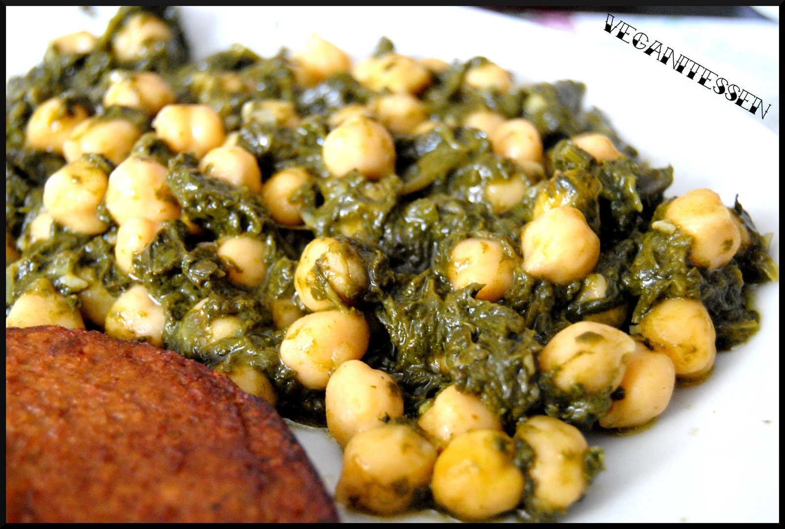 Veganitessen Recetas Veganas Espinacas con garbanzos al curry Gluten
