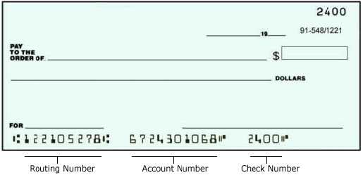 How do you read routing and account numbers on the bottom of checks?