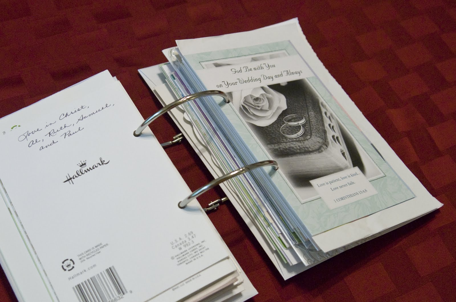 our trek what to do with greeting cards my diy wedding card album