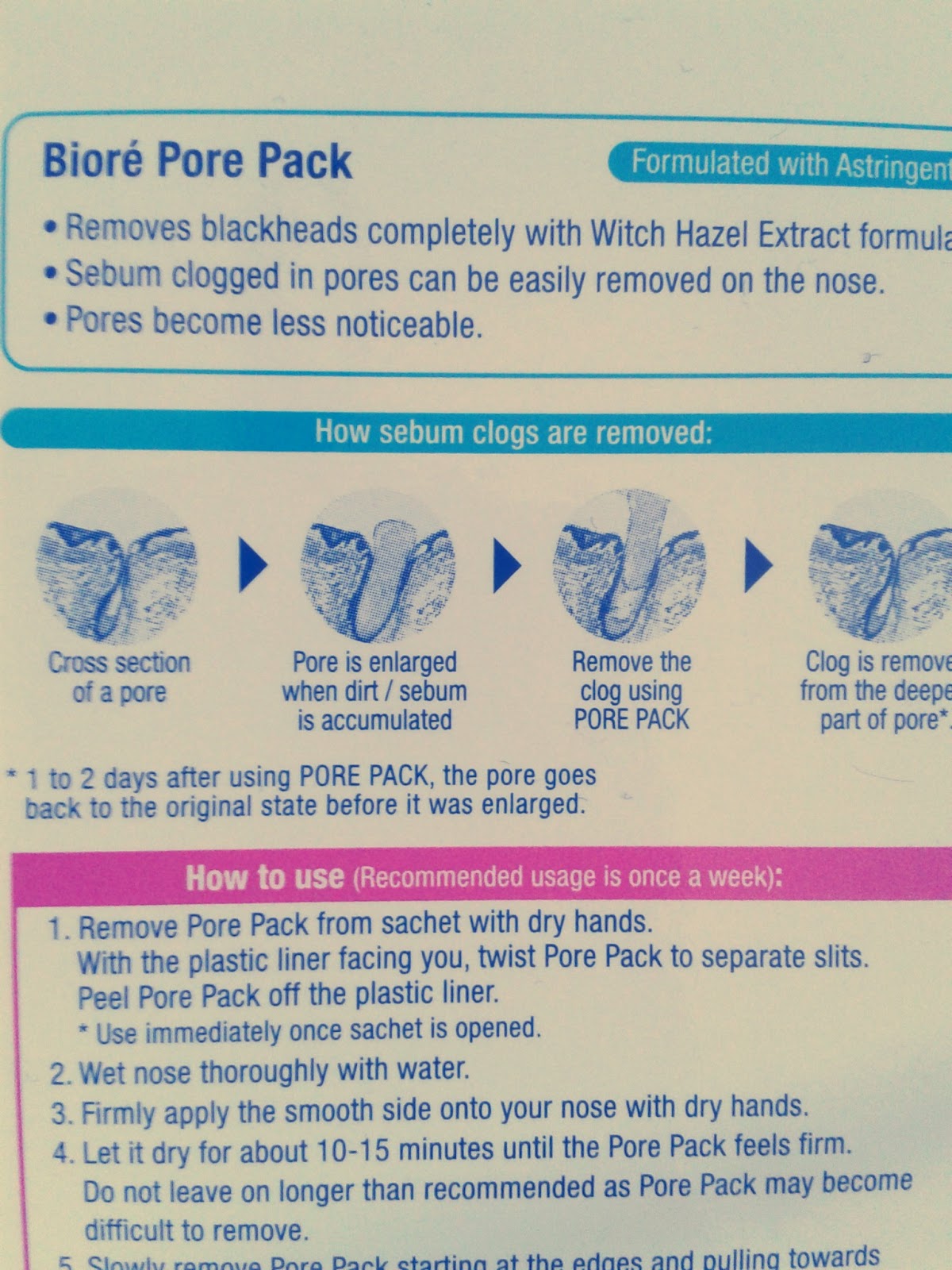 Vintage X Vogue [Review] Biore Pore Strip + How To Make Your Pore