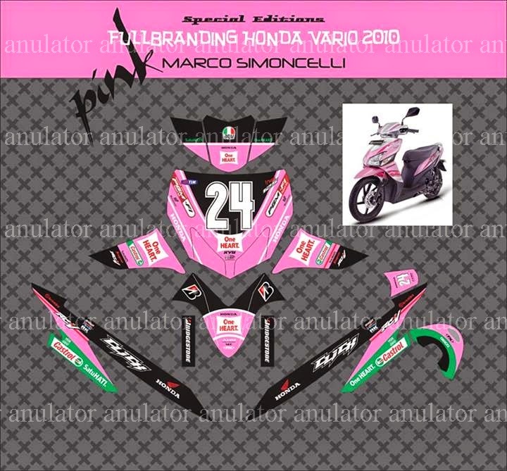 honda vario 2010 marco pink digital print stiker motor honda vario 2010 marco pink digital print stiker motor
