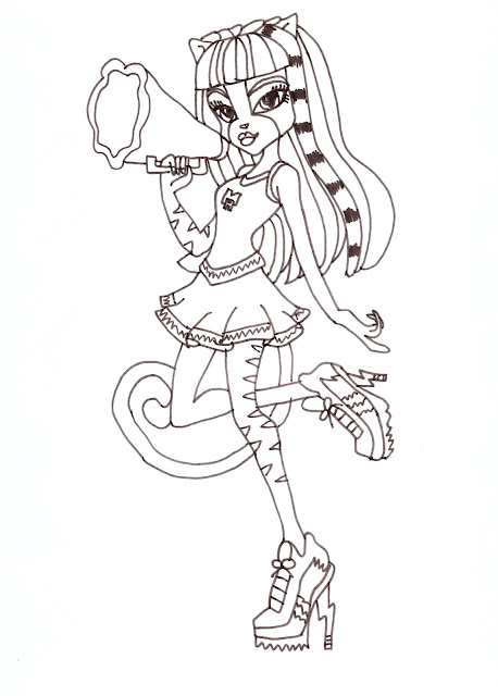 Meowlody Fearleading Werecats Coloring Sheet CLICK HERE TO PRINT Free Printable Monster High