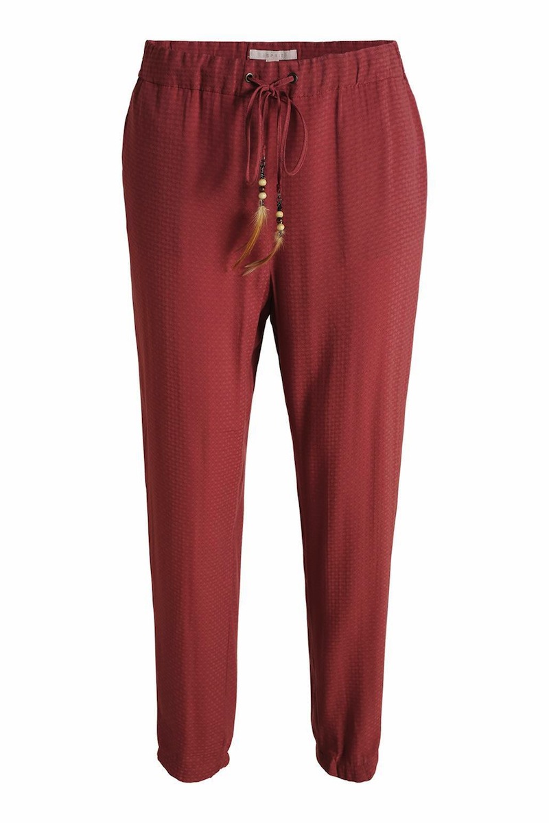 pantalon loose rouge ESPRIT 