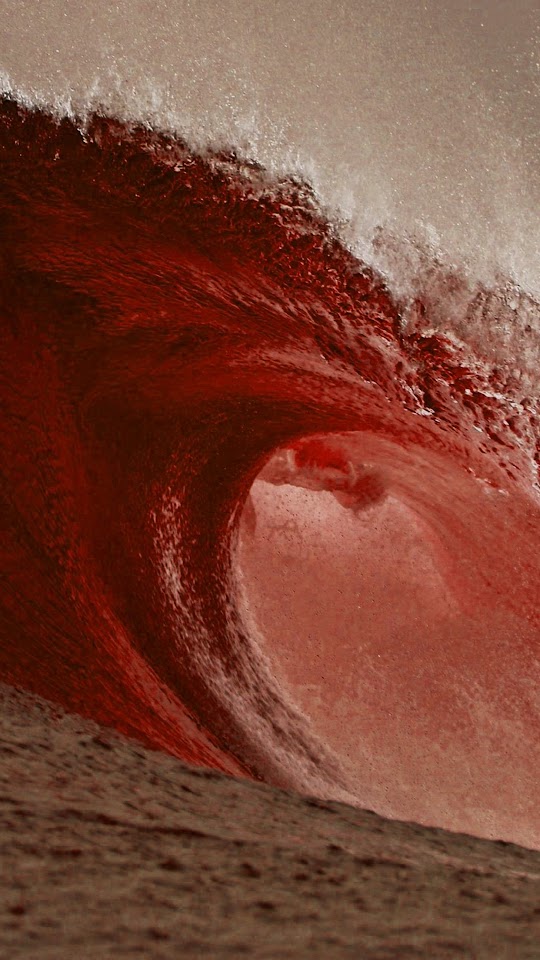 Red Wave Bloody Sea Storm  Galaxy Note HD Wallpaper