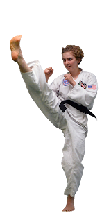Finding the right martial arts school and martial arts program A Black Belt Teenage Girl Performing a Front Kick