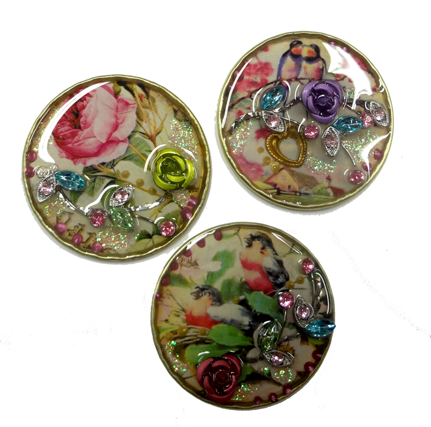 Resin Crafts Lucky Coins Lucky Resin Filled Bezels