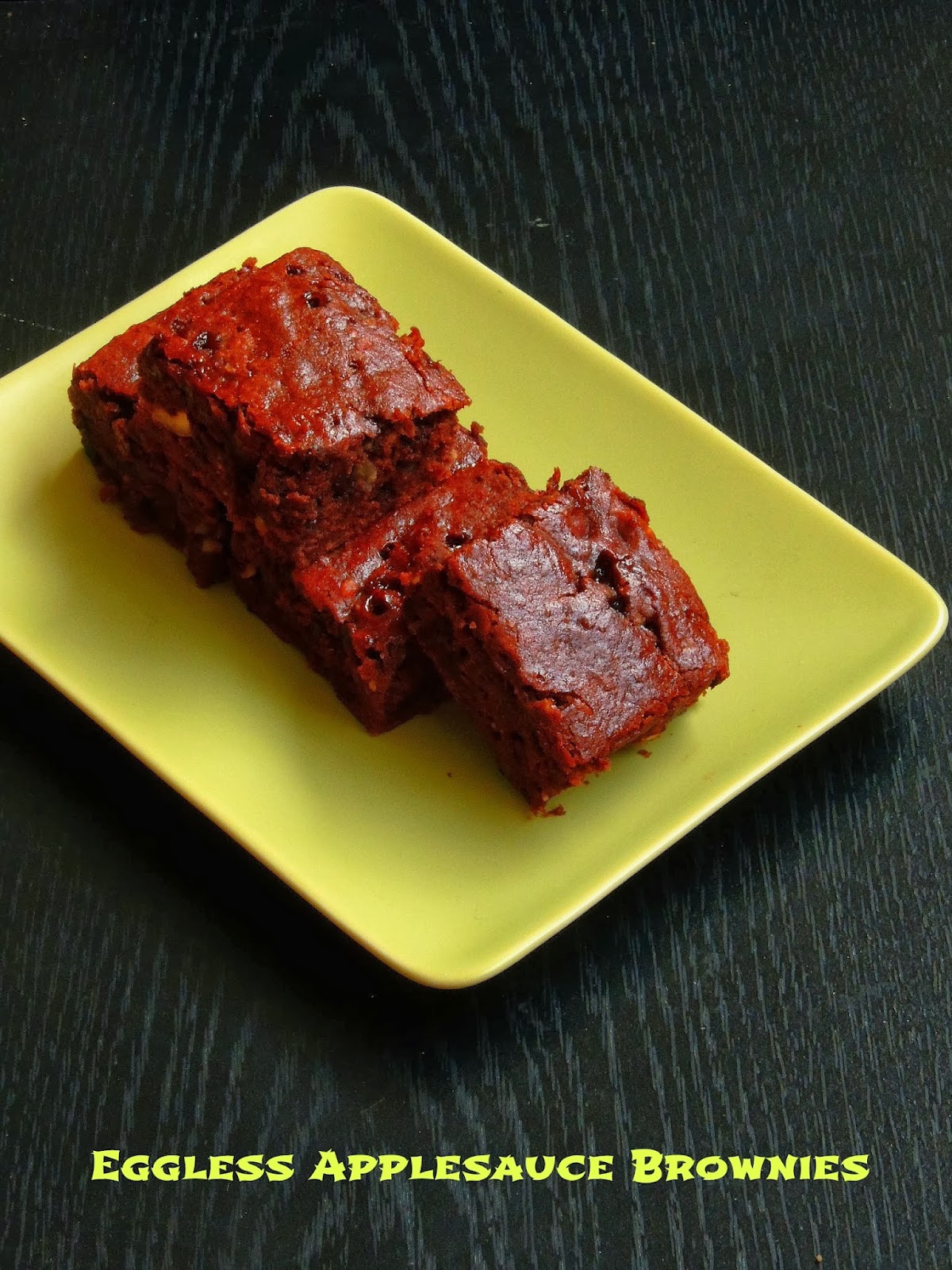 Priya's Versatile Recipes Eggless & Butterfree Applesauce Brownies
