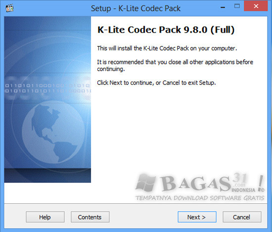 K-Lite Codec Pack 9.8.0 Full - BAGAS31.com