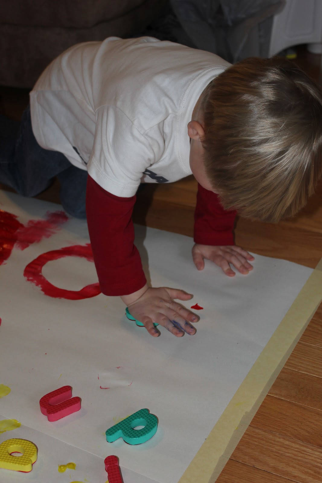 Momma's Fun World Foam Alphabet painting
