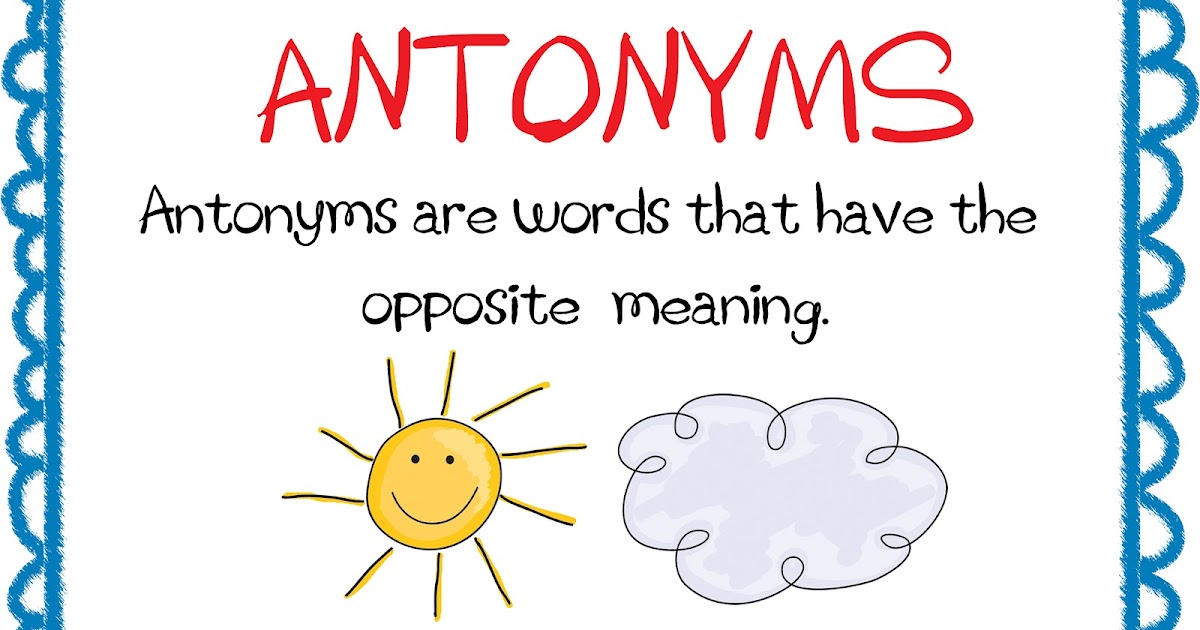 Antonyms Chart