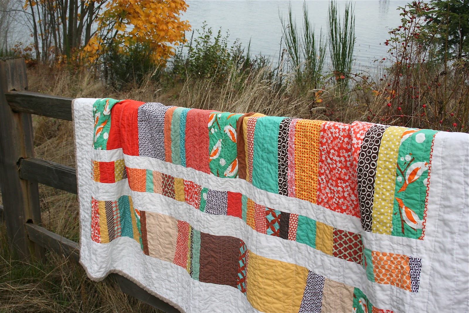 From Rose Avenue... A wonky stacked coins quilt