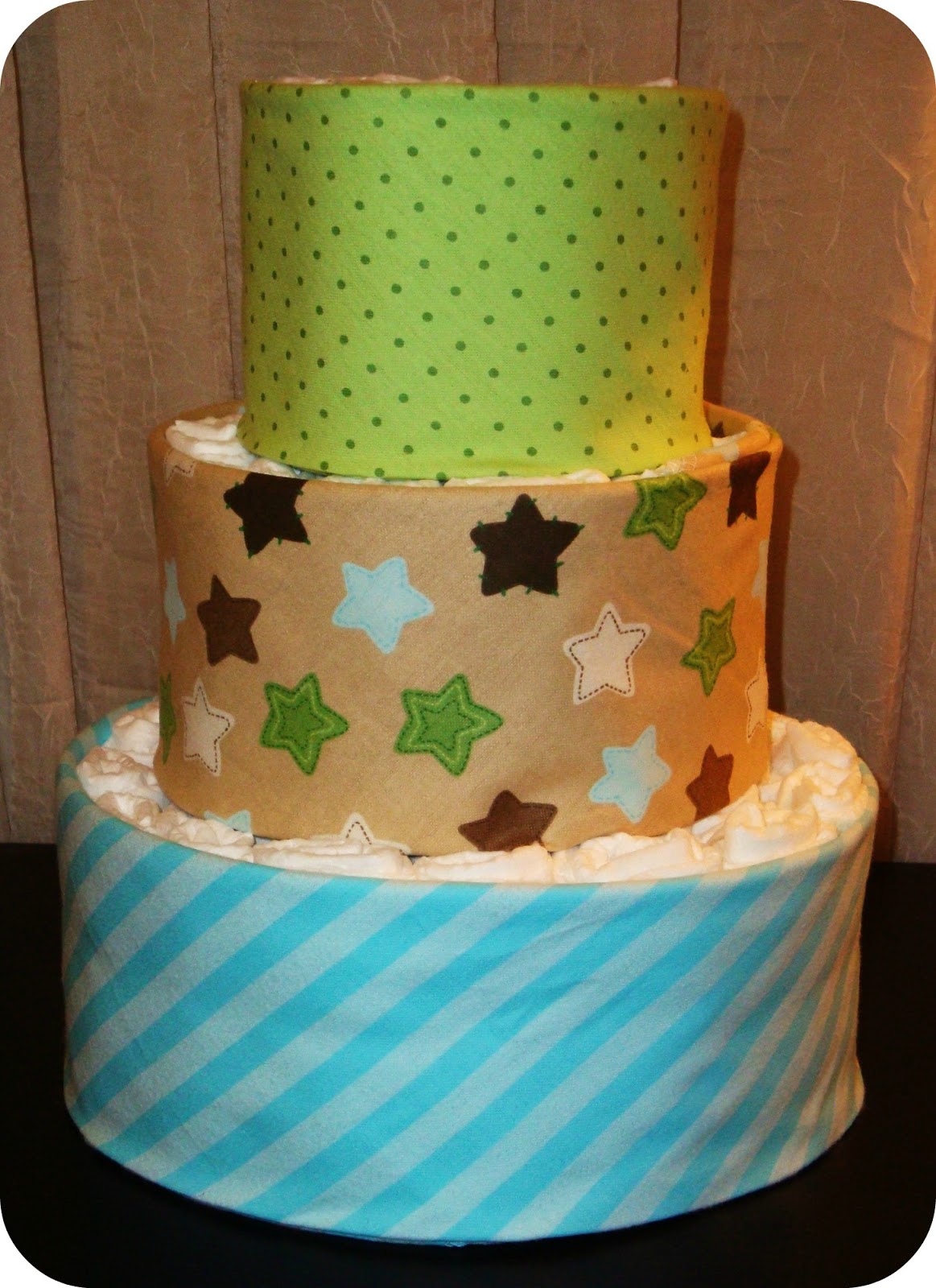 The Kurtz Corner: Baby Diaper Cake - Little Boy Style!
