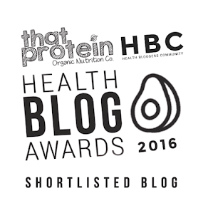 My blog was shortlisted in the FINAL for That Protein & HBC Health Blog Awards 2016: