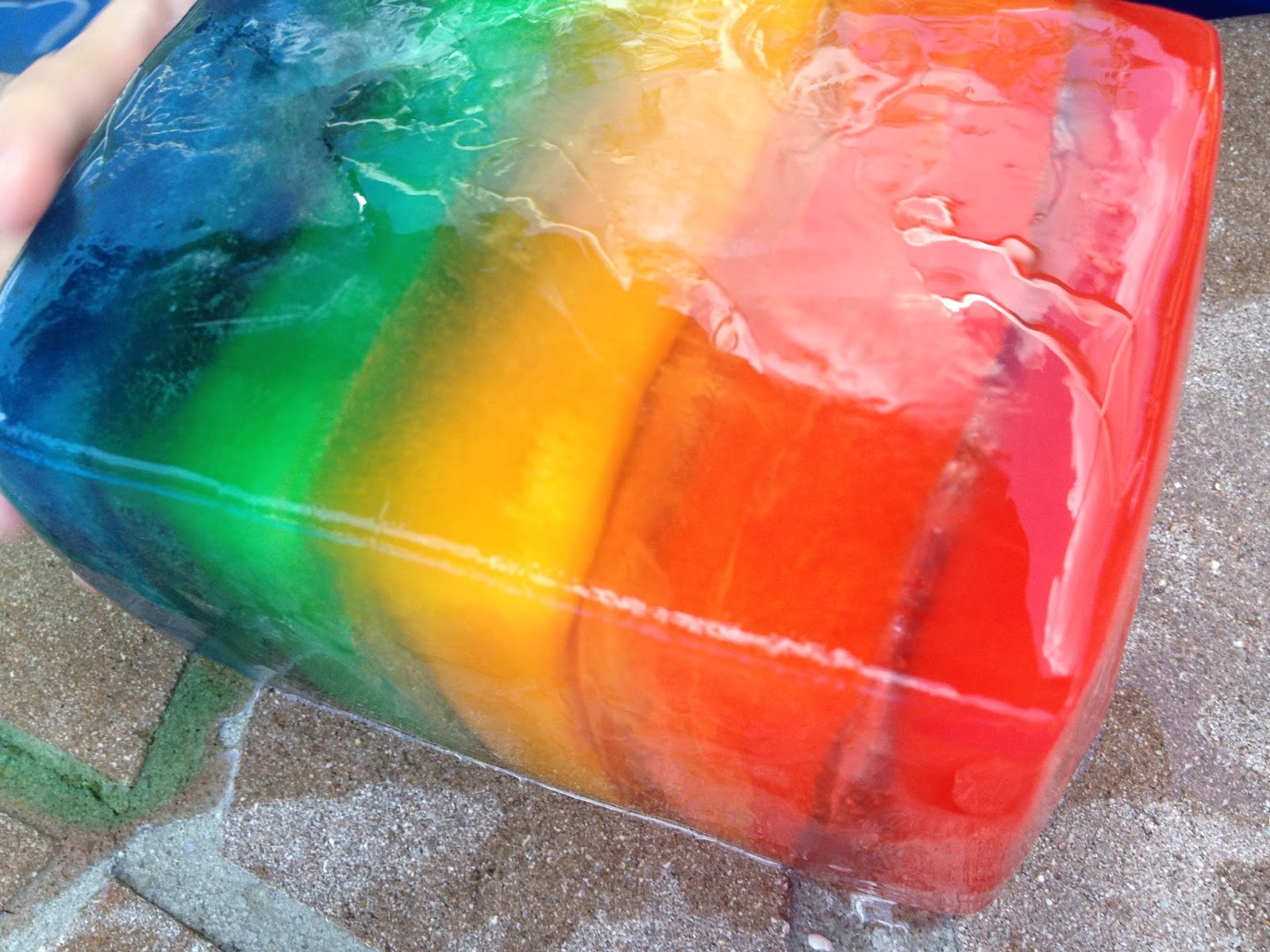 Two Much Fun Giant Rainbow Ice Blocks