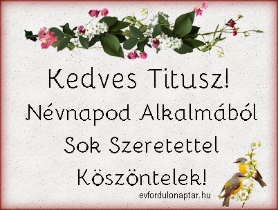 Titusz - Névnapod Alkalmából Sok Szeretettel Köszöntelek Január 4, Titusz névnap