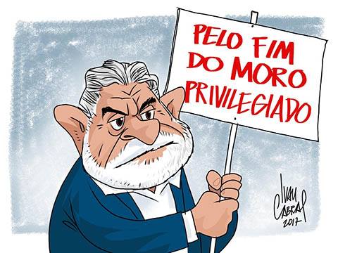 Sorriso Pensante-Ivan Cabral - charges e cartuns: Charge: Moro privilegiado