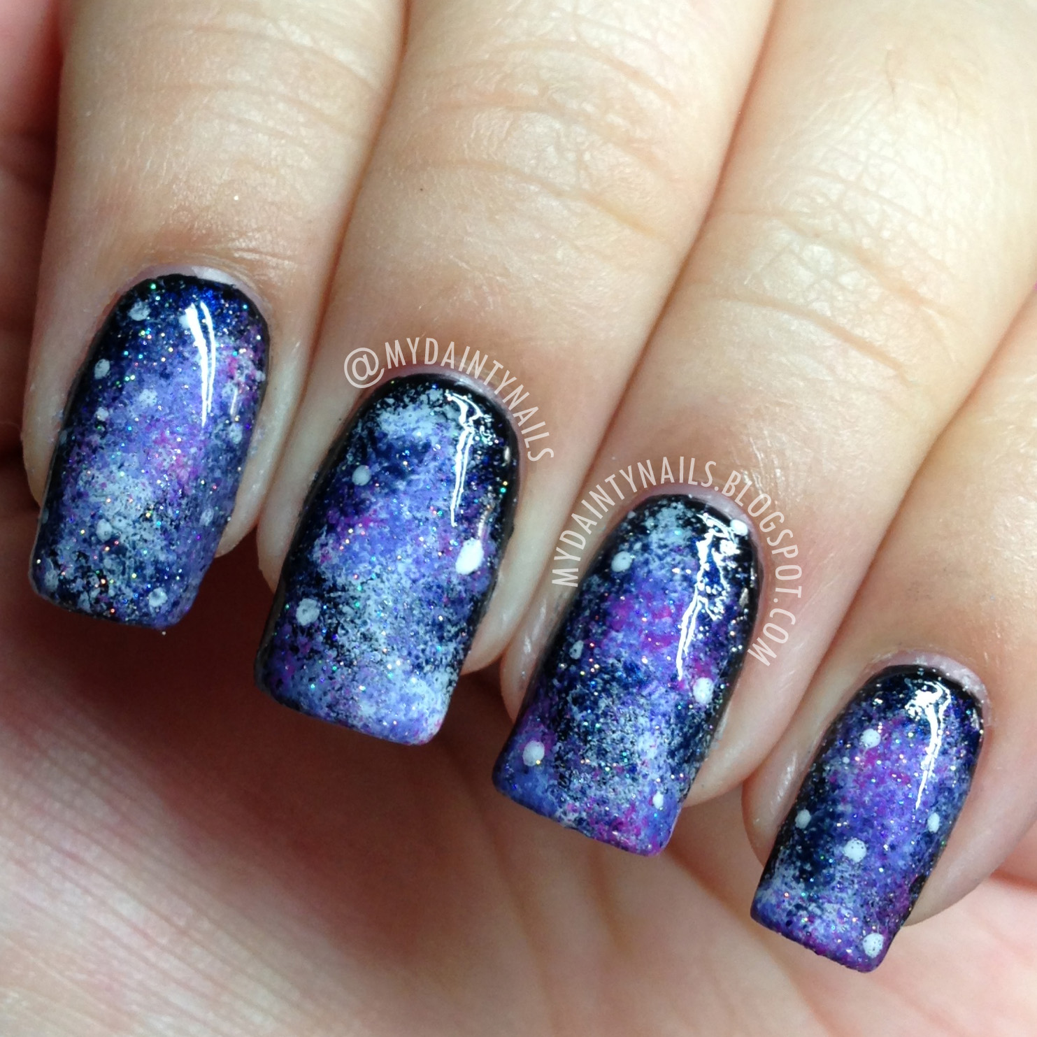 My Dainty Nails Galaxy Nails