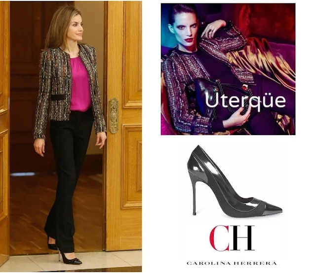 UTERQUE Jacket - CAROLİNA HERRERA Shoes -  HUGO BOSS Fuchsia-Silk Blouse