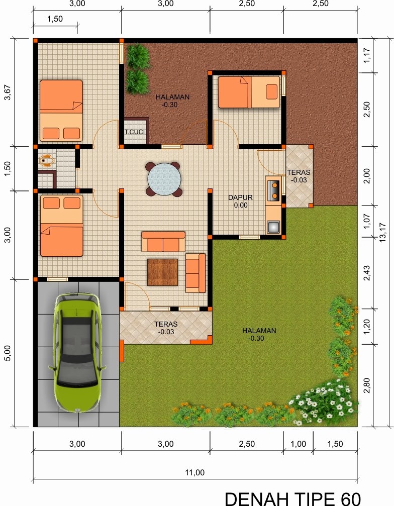 Denah Rumah Modern Minimalis