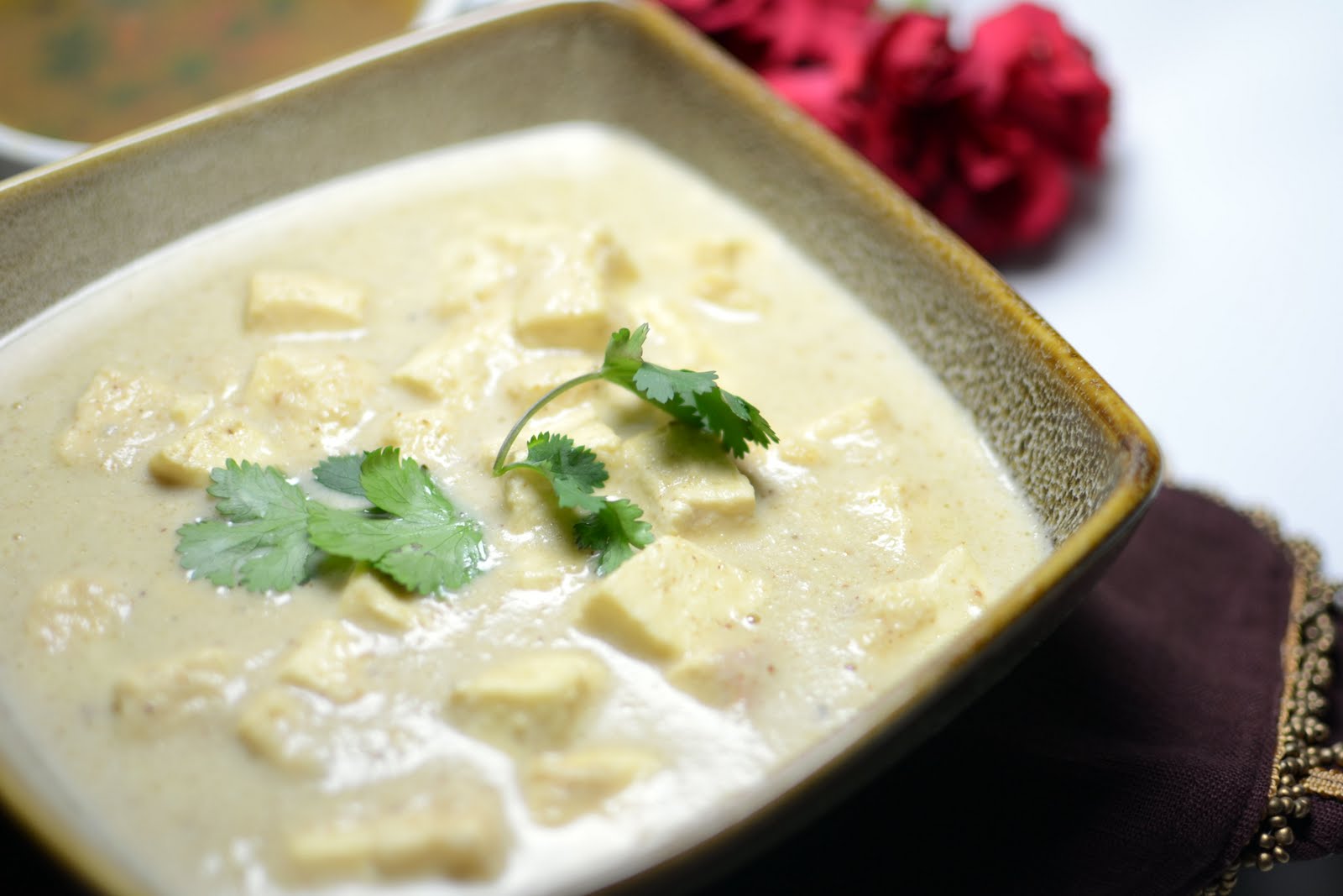 Paneer in white gravy Whisk Affair