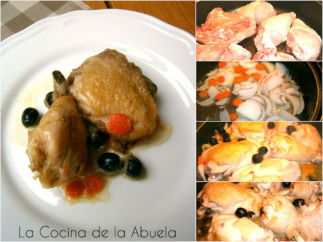 Pollo guisado con limón y aceitunas Pollo guisado con limón y aceitunas